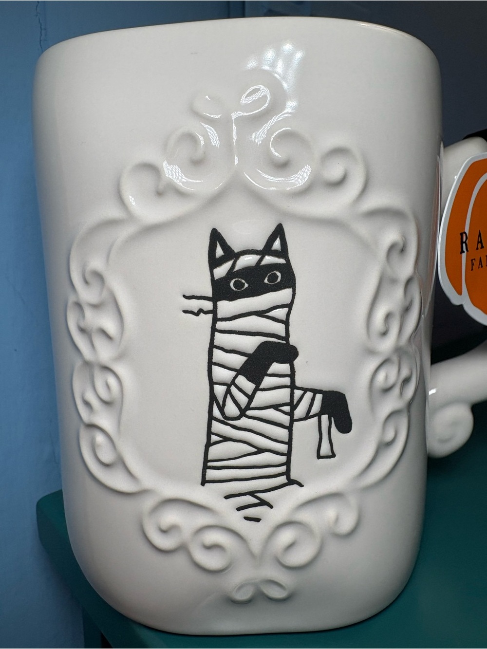 Rae Dunn Halloween Mummy Cat Mug